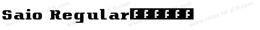Saio Regular字体转换